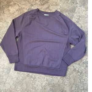 Jockey crewneck long sleeve pullover sweatshirt, plum, women's size M